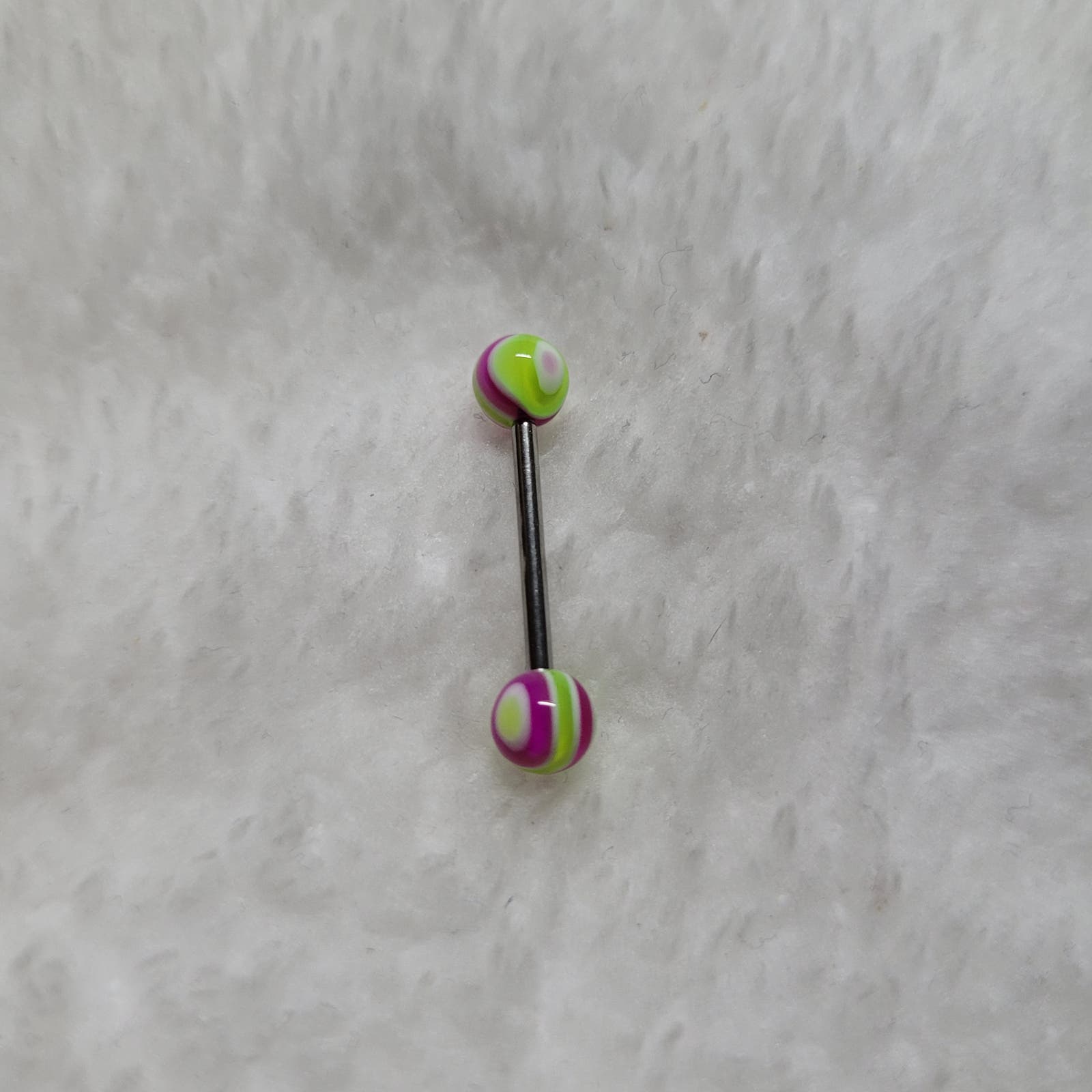 16 Gauge Surgical Steel Tongue Ring Barbell